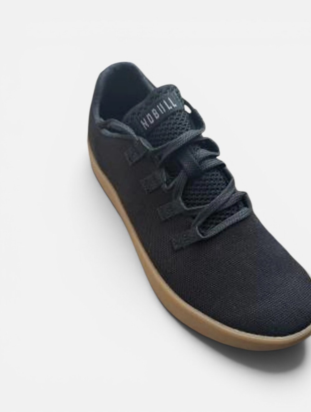 NOBULL Black Canvas Trainer with Tan-Colored Sole